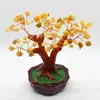 Copac in ghiveci cu pietre de calcit galben - 16cm