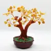 Copac in ghiveci cu pietre de calcit galben - 16cm