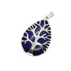 Pandantiv lapis lazuli picatura cu montura pomul vietii 35mm
