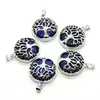 Pandantiv lapis lazuli rotund cu montura pomul vietii 27mm