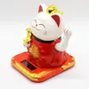 Pisica norocoasa Maneki Neko alba 11cm - solara