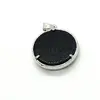 Pandantiv goldstone albastru rotund cu montura pomul vietii 27mm