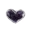 Pandantiv inima ametist druzy si marcasite - 40mm