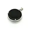 Pandantiv onix negru rotund cu montura pomul vietii 27mm