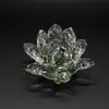 Floare de lotus Verde din cristal de sticla - 8cm