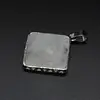 Pandantiv cristal de stanca piramida cu montura 20mm