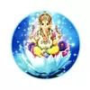 Abtibild Feng Shui Ganesha pe Lotus 6cm - 2020