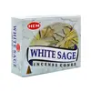 Conuri parfumate fumigatie HEM White Sage 10 buc, imagine 2