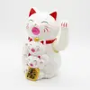 Pisica norocoasa Maneki Neko alba cu pui 14cm