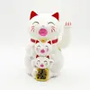 Pisica norocoasa Maneki Neko alba cu pui 14cm