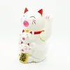 Pisica norocoasa Maneki Neko alba cu pui 17cm