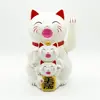 Pisica norocoasa Maneki Neko alba cu pui 17cm