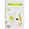 Set 6 pastile lumanari parfumate Bispol - White Flowers
