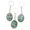 Breloc scoica abalone oval cu montura 40mm