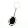 Breloc scoica abalone oval cu montura 40mm