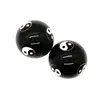 Set 2 bile pentru relaxare cu Yin Yang - Negre, 42mm