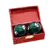 Set 2 bile pentru relaxare cu Yin Yang - Verzi, 42mm