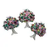 Brosa copac colorat din metal - argintiu