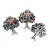 Brosa copac colorat din metal - argintiu