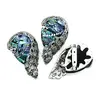 Brosa paun cu scoica abalone - 60mm