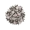Brosa rotunda cuart roz - 60mm