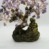 Copac Feng Shui Buddha cu pietre semipretioase de Ametist 20cm
