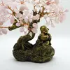 Copac Feng Shui Buddha cu pietre semipretioase de Cuart roz 20cm