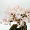 Copac Feng Shui Buddha cu pietre semipretioase de Cuart roz 20cm