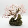 Copac Feng Shui Buddha cu pietre semipretioase de Cuart roz 20cm