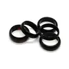 Inel circular din agat negru 18mm