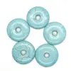 Pandantiv piatra pi donut turcoaz 43mm