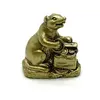 Statueta Feng Shui Sobolan cu cufarul bogatiei si broasca - 6cm