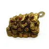 Statueta Feng Shui trei broaste cu pepite si monede din rasina 7,3cm