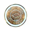 Suport lemn ardere betisoare parfumate rotund cu elefant, bleu - 8cm