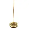 Suport lemn ardere betisoare parfumate rotund cu elefant, galben - 8cm