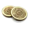 Suport lemn ardere betisoare parfumate rotund cu elefant, galben - 8cm