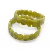 Bratara lata jad olive pe elastic