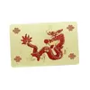 Card Feng Shui din plastic Amuleta Dragon cu Bila de foc si Nodul mistic