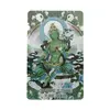 Card Feng Shui din plastic Amuleta Tara verde si Cele 8 simboluri