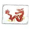 Placa Feng Shui din piatra Dragonul de foc cu Bila de foc - 19cm