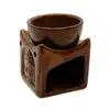 Vas aromaterapie din ceramica, Buddha maro 8,2cm