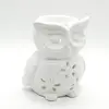 Vas aromaterapie din ceramica, Bufnita alba 10cm