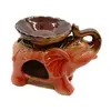 Vas aromaterapie din ceramica, elefant cu trompa ridicata, model 5