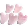 Piatra Gua Sha din Cuart roz pentru masaj - 8cm