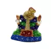 Statueta Ganesh multicolor, metal emailat, 8cm - model 1