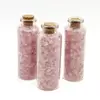 Sticla cu cristale naturale de cuart roz, medie - 8cm