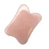 Piatra Gua Sha din Cuart roz pentru masaj - 8cm, model 2