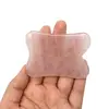 Piatra Gua Sha din Cuart roz pentru masaj - 8cm, model 2