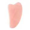 Piatra Gua Sha din Cuart roz pentru masaj - 9,8cm, model 4