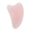 Piatra Gua Sha din Cuart roz pentru masaj - 9,8cm, model 4